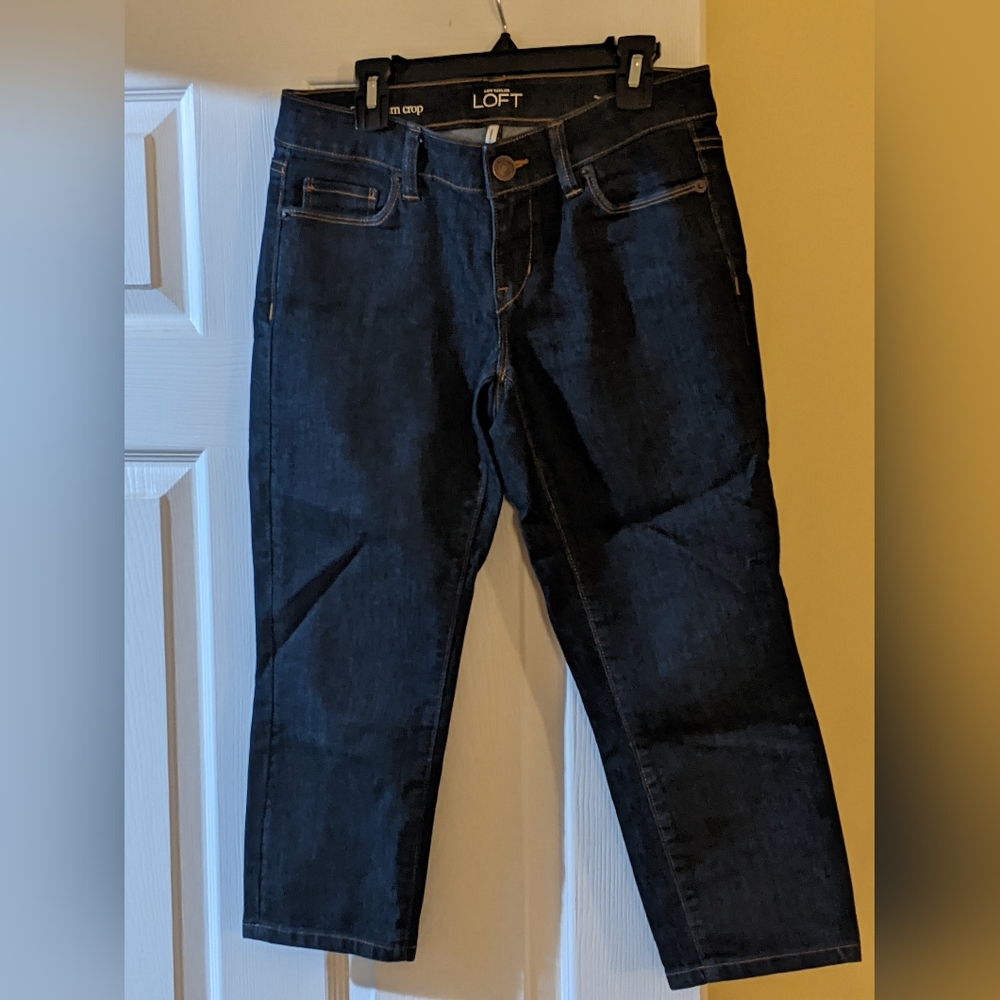 Womans Ann Taylor Loft size 27/4 crop jeans worn once $17
